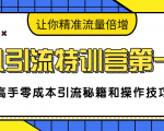 卓凡引流特训营第一期：高手零成本引流秘籍和操作技巧，让你精准流量倍增-小鸿资源库