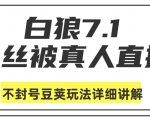 白狼敢死队最新抖音课程：蚕丝被真人直播不封号豆荚（dou+）玩法详细讲解-小鸿资源库