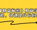 《终极财富秘密》财商学习必修课程，快速提升你的财富（18节视频课）-小鸿资源库