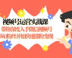 视频号运营实战课，带你深度入手微信视频号1.0，从0粉丝开始快速涨粉变现-小鸿资源库
