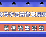 柚子视频号带货实操变现项目，零基础操作养身茶月入10000+-小鸿资源库