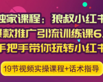 狼叔小红书爆款推广引流训练课6.0，手把手带你玩转小红书-小鸿资源库