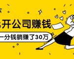 0元开公司赚钱，不花一分钱几天躺赚了30多万，详细操作流程！-小鸿资源库