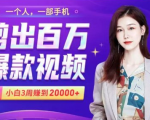 小白易上手的手机剪辑赚钱课，抓住短视频风口月赚2万+-小鸿资源库