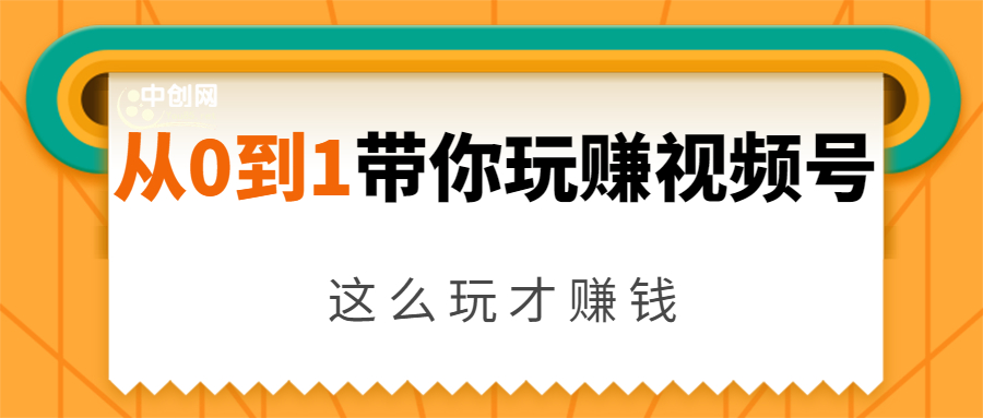 从0到1带你玩赚视频号：这么玩才赚钱，日引流500+日收入1000+核心玩法-小鸿资源库