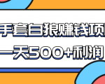 某团队收费项目:空手套白狼,一天500+利润,人人可做-小鸿资源库