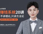 苏笙君的赚钱系统20课 教你从0到1赚到你的第一桶金（不讲理论，只讲方法论）-小鸿资源库
