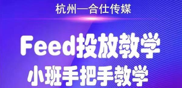合仕传媒Feed投放教学，手把手教学，开车烧钱必须自己会-小鸿资源库