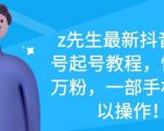 z先生最新抖音美女号起号教程，快速十万粉，一部手机就可以操作-小鸿资源库