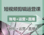 南小北短视频剪辑运营课：账号+运营+直播，零基础学习手机剪辑【视频课程】-小鸿资源库