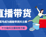 3天从菜鸟成为超级带货抖主播，千万级抖主播培育方案（价值980元）-小鸿资源库