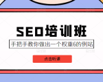 SEO培训班课程，手把手教你做出一个权重6的例站，价值8000元-小鸿资源库