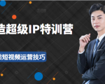 超级IP特训营：表演表达、高效输出优质短视频运营技巧，价值999元-小鸿资源库