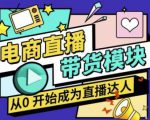 大鹏·电商直播带货课,系统学习直播带货各环节技巧和套路-小鸿资源库