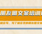 朋友圈文案培训课,听了就会写,写了就会卖的朋友圈文案课-小鸿资源库