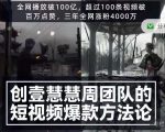 创壹慧慧周短视频爆款方法论，让你快速入门、少走弯路、节省试错成本-小鸿资源库