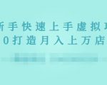 2022年虚拟项目实战指南，新手从0打造月入上万店铺-小鸿资源库