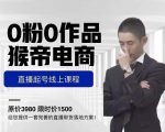 猴帝电商直播起号课，零粉零作品开播底层逻辑，直播五天打爆广场流量-小鸿资源库