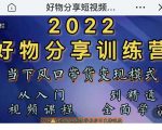 萌飞好物·2022抖音好物分享训练营，当下风口带货变现模式，从入门到精通-小鸿资源库