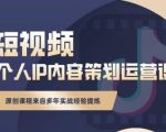 抖音短视频个人ip内容策划实操课,真正做到普通人也能实行落地-小鸿资源库