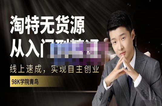 98k学院的淘特无货源线上速成课，从入门到精通，让你最小投入，最高回报-小鸿资源库