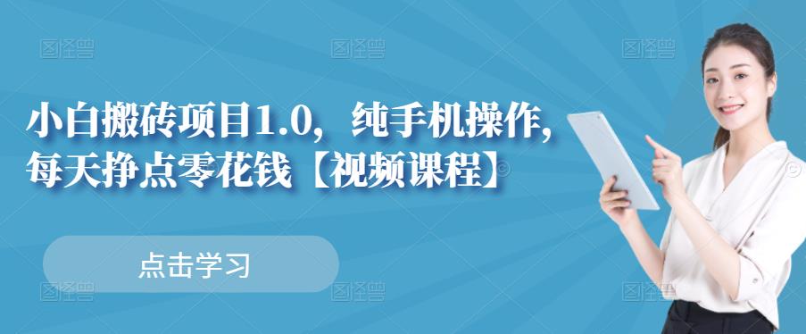 小白搬砖项目1.0，纯手机操作，每天兼职挣点零花钱-小鸿资源库