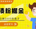 全网2022独家暴利项目,负债粉掘金,日搞5000的路子-小鸿资源库