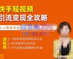 飞橙·快手短视频引流变现全攻略,实战教学,小白也能轻松上手的短视频实操玩法-小鸿资源库