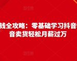 抖音电商赚钱全攻略：零基础学习抖音种草，靠抖音卖货轻松月薪过万-小鸿资源库