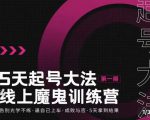 大播·五天起号魔鬼训练营,告别光学不练,逼自己上车,成败与否,5天拿到结果-小鸿资源库
