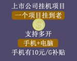 正规挂机项目，支持手机电脑一起挂，支持虚拟机多开，可以挂到老-小鸿资源库
