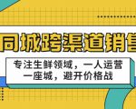 同城跨渠道销售，专注生鲜领域，一人运营一座城，避开价格战-小鸿资源库