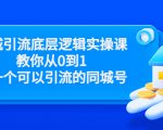 同城引流底层逻辑实操课，教你从0到1做一个可以引流的同城号（价值4980）-小鸿资源库