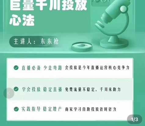 巨量千川优化师投放实操课，学会投放，稳定直播，稳定增产-小鸿资源库