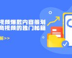 带货短视频爆款内容策划，关于电商视频的独门秘籍（价值499元）-小鸿资源库