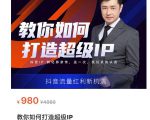 教你如何打造超级IP，抖音流量红利新机遇（价值980元）-小鸿资源库
