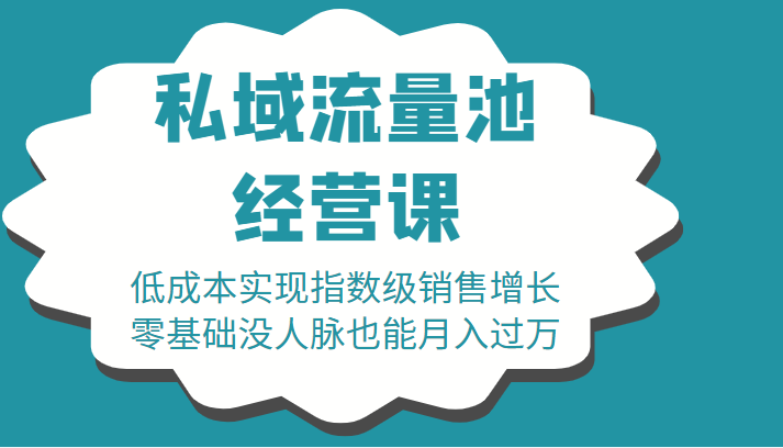 16堂私域流量池经营课:低成本实现指数级销售增长,零基础没人脉也能月入过万-小鸿资源库