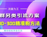 价值888的QQ群另类引流方案，半自动操作日200~300精准粉方法【视频教程】-小鸿资源库