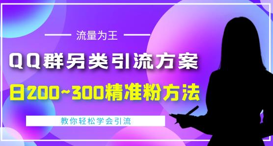 价值888的QQ群另类引流方案，半自动操作日200~300精准粉方法【视频教程】-小鸿资源库