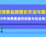 新消费品牌增长方法与案例精华课：20年消费赛道的经验与坑全收录-小鸿资源库