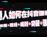 普通人如何在抖音赚到钱：策略 路线 规则 突破 赚钱（10节课）-小鸿资源库