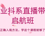 企业抖系直播带货启航班，正确入局方法，学这个课程就够了-小鸿资源库