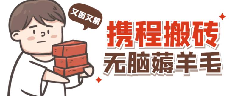 携程最新无脑薅羊毛低保玩法，后期稳定一天几十的收益，可多号放大收益-小鸿资源库