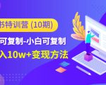 小红书特训营（第10期）低门槛-可复制-小白可复制-独家月入10w+变现方法-小鸿资源库
