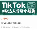 短视频疯人院TikTok 0粉达人带货小航海，TikTok Shop运营带货新模式-小鸿资源库