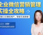 企业微信营销管理实操全攻略，链接11亿微信用户，轻松引流获客！-小鸿资源库