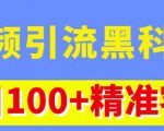 视频引流黑科技玩法,不花钱推广,视频播放量达到100万+,每日100+精准客源-小鸿资源库