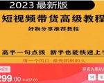 2023短视频好物分享带货，好物带货高级教程，高手一句点拨，新手也能快速上手-小鸿资源库