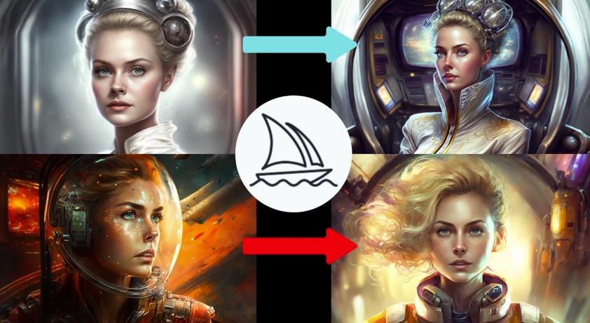 Midjourney V4实现连续性的人物创作：漫画，故事，动画操作教程参数设置-小鸿资源库