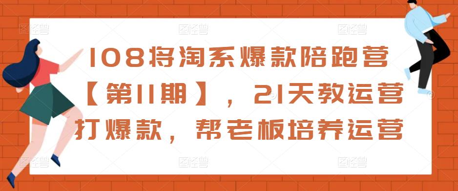 108将淘系爆款陪跑营【第11期】，21天教运营打爆款，帮老板培养运营-小鸿资源库
